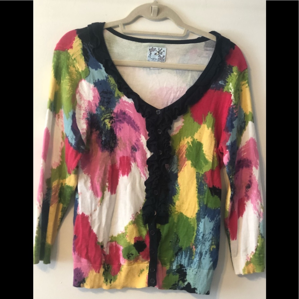 Anthropologie ruffle front cardigan!